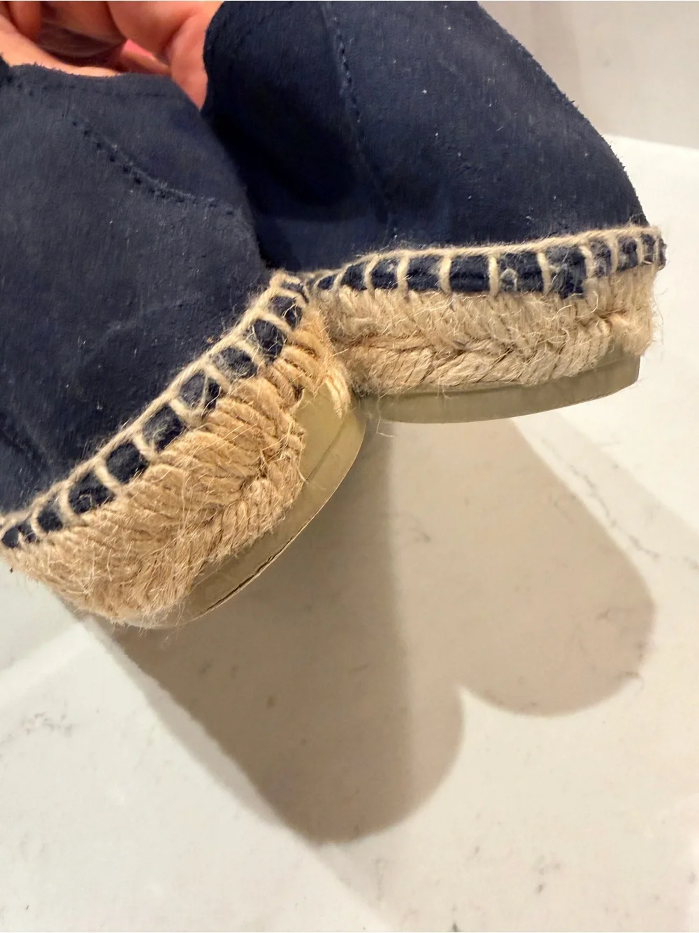 Manebí Navy Blue Suede Double Sole Espadrilles Slip-On Shoes EU 40
